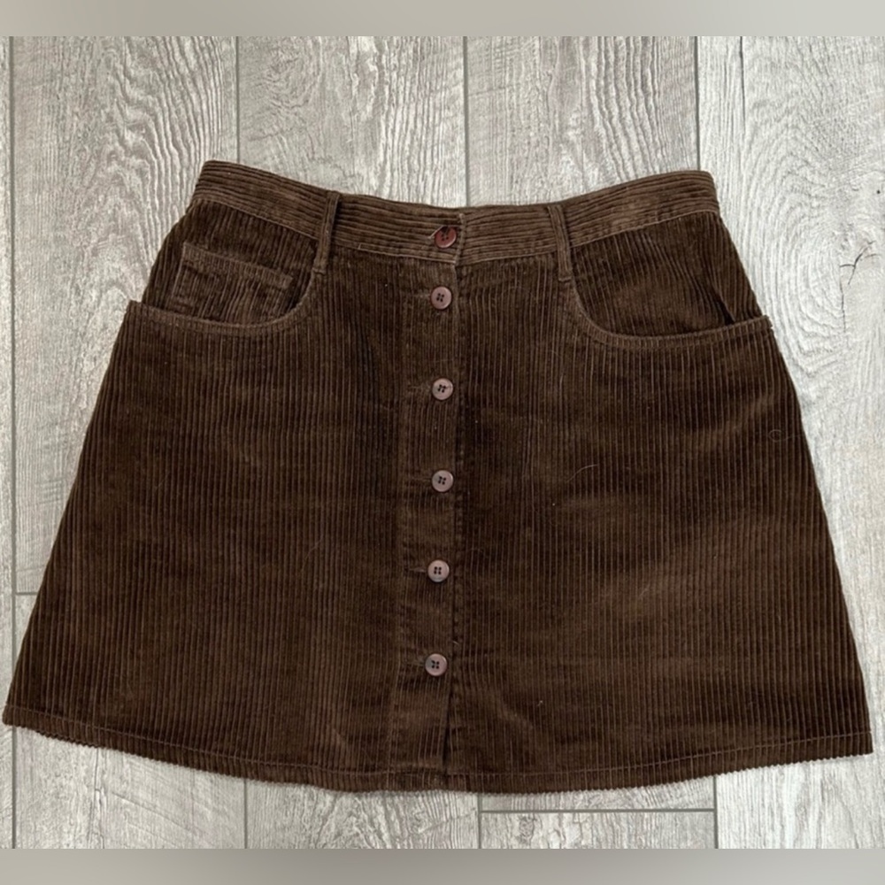 Brown Corduroy Women's Skirt